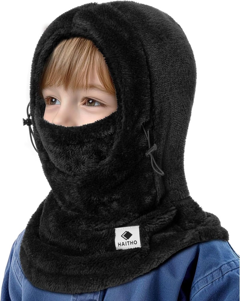 HAITHO Kids Ski Mask Balaclava for Boys Girls, 2 Size Fleece Winter Face Mask Hat for Kids Toddler, Warm Balaclava Hood Neck Scarf - Image 1